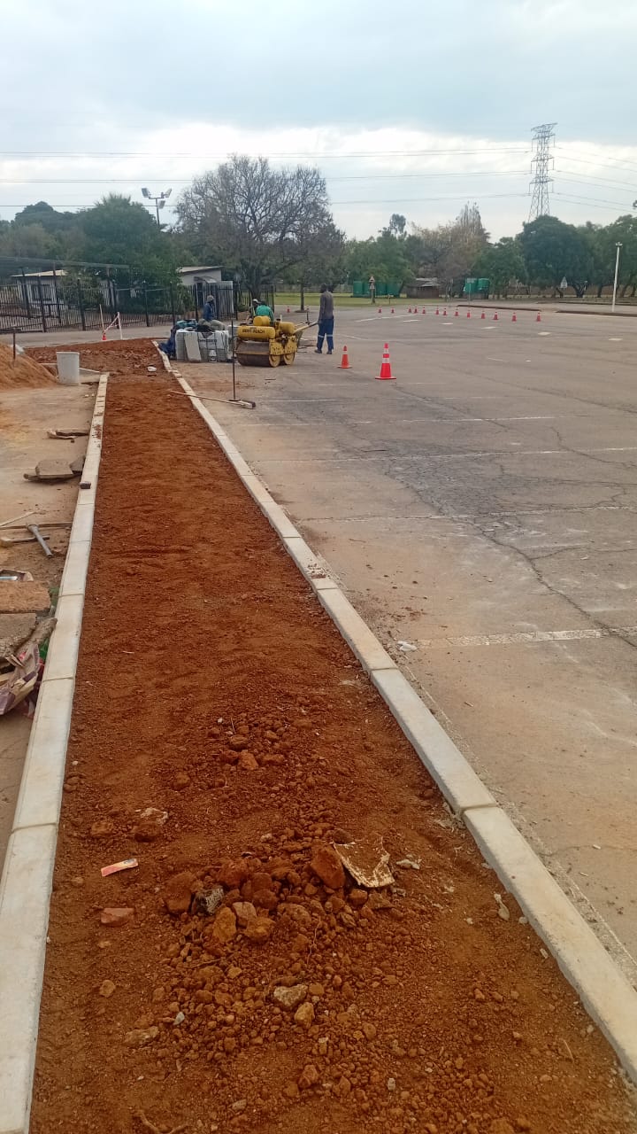 Interlocking block paving project